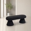 Meridian Furniture,Drum Faux Shearling Teddy Fabric Ottoman/Stool - 2 of 4