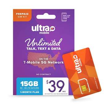 Ultra Mobile 1-Month 15GB Plan SIM Kit