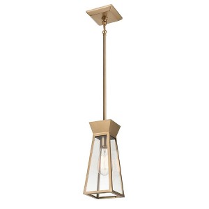 Artcraft Lighting Lucian 1 - Light Pendant in  Brushed Brass - 1 of 4