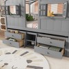 Whisen Full Size House Loft Bed with Roof, Windows, 4 Drawers and Guardrails for Children - 4 of 4