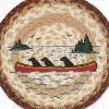 Earth Rugs Labs in Canoe Printed Round Jute Trivet – 10" Heat-Resistant Dog-Themed Rustic Accent for Kitchens - 3 of 3