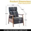 MOONMISS PU Fabric Modern Accent Chair Lounge Chair，Adjustable back - 2 of 4