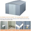 Acekool Large Metal Storage Shed, Outdoor Tool Shed, Lockable Doors, Vents, Sloped Roof - 3 of 4