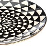 LunaLulinlk Dinnerware Black & White Medallion Stoneware Salad Round Plates, 4 Pack - 3 of 4