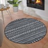 Washable Modern Geometric Printed Rug Non Slip Low Pile Rug Soft Throw Floor Cover Foldable Indoor Carpet for Living Room Bedroom Playroom - 2 of 4