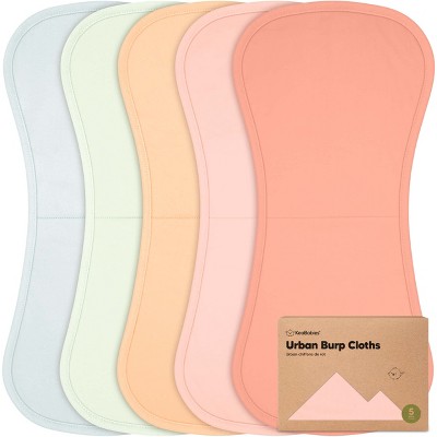 KeaBabies 5pk Urban Baby Burp Cloths, Organic Burping Cloth for Babies, Burp Rags for Baby Girls, Boys