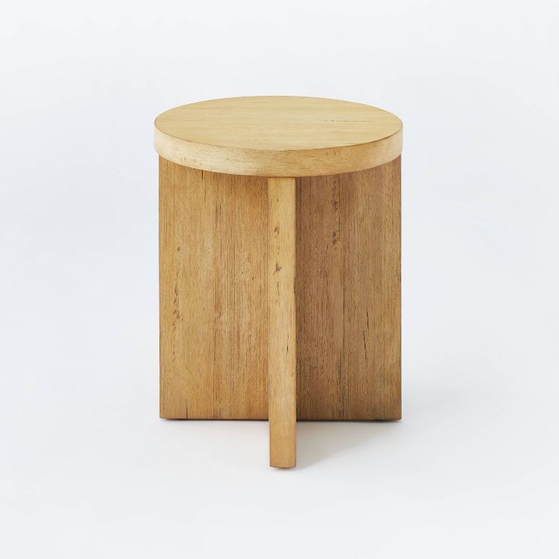 Bluff Park Round Wood Accent Table Natural - Threshold&#8482; designed with Studio McGee, 4 of 13
