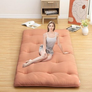 Nasitip Futon Mattress, Japanese Floor Mattress Floor Mat, Foldable Tatami Mattress Roll Up Floor Bed Mattress for House Guest Camping Dorm - 1 of 4