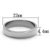Slickblue Women's Stainless Steel Band Ring, Polished Silver/IP Gold Finish, Minimalist Style, No Stone Design, Size 5-13 - 2 of 4