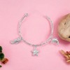 Slickblue Seashore Charm Bracelet for Women, 7-Inch, Rhodium Plated, Cubic Zirconia, Lobster Clasp, Nautical Style - 2 of 3