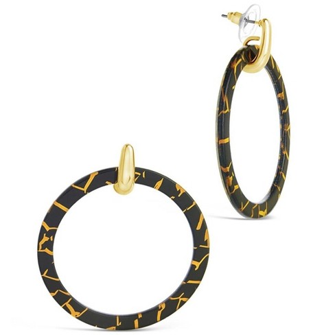 Tortoise shell earrings on sale target