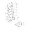 Monarch Specialties Bookshelf Bookcase Etagere Ladder 4 Tier 69InchH Office Bedroom Laminate Grey White Contemporary Modern - 4 of 4