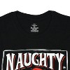 Seven Times Six The Nightmare Before Christmas T-Shirt Men's Naughty Is The New Nice Tee Black - 3 of 3