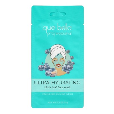 Que Bella Professional Ultra Hydrating Birch Leaf Water Moisture Mask - 0.5oz
