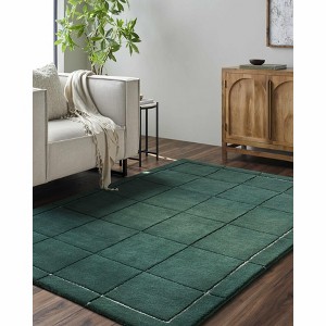 Hauteloom Siarl Green Checkered Area Rug - 1 of 4
