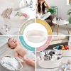 Attop 2 Pack Small Woven Basket with Gift Bags and Ribbons, Cotton Rope Room Shelf Storage Basket with Handles, White - 3 of 4