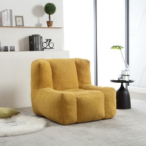 Airsurfer Fluffy Bean Bag Chair for Adults, Super Soft Lazy Sofa with Memory Foam and Ottoman, Comfy Modern Seating for Living Room - 1 of 4