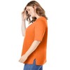 Woman Within Perfect Elbow-Sleeve Square-Neck Tee - 4 of 4