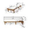 Outdoor Acacia Wood Chaise Lounge Chair, Adjustable Backrest with Mesh Seat for Patio, Poolside, or Garden Relaxation-The Pop Home - 3 of 4
