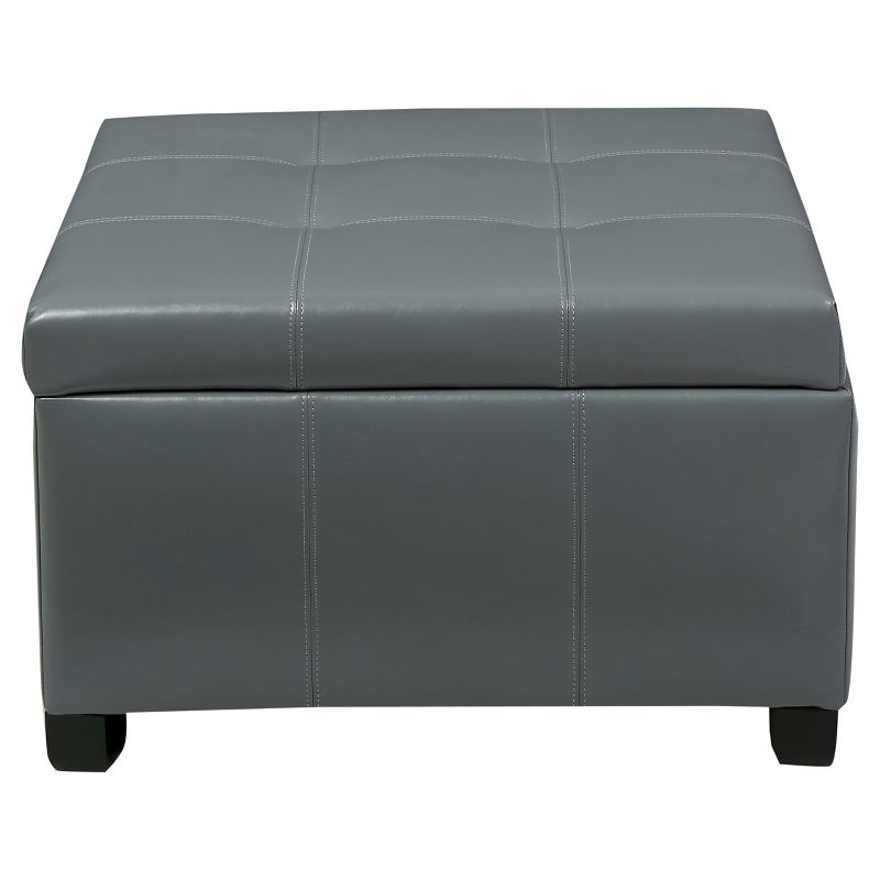 Cortez Faux Leather Storage Ottoman - Christopher Knight Home, 1 of 8