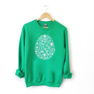 Simply Sage Market Women's Graphic Sweatshirt Flower Egg - 1 of 3