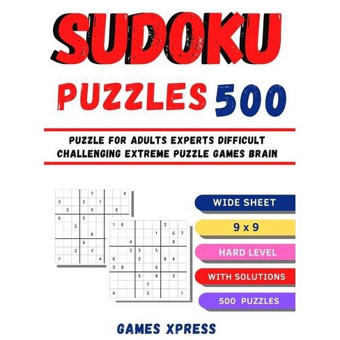 Sudoku Puzzles 500 By Games Xpress Hardcover Target