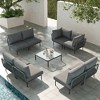 LayinSun 9 Pieces Rope Woven Patio Furniture Set, Modern Modular Sectional Sofa with Coffee Table and Upgrade Thickness Cushion - 2 of 4