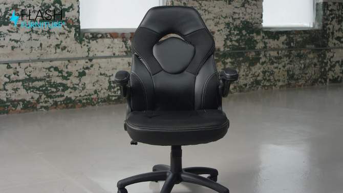 Flash Furniture X10 Gaming Chair Racing Office Ergonomic Computer PC Adjustable Swivel Chair with Flip-up Arms, 2 of 15, play video