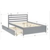 TiramisuBest Full Size Wood Platform Bed Frame with Headboard and Twin Trundle, Space-Saving Design in Grey Finish - 3 of 4