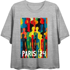 Silhouettes Women's Crew Neck Short Sleeve Crop Tee - 1 of 3