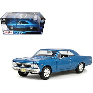 1966 Chevrolet Chevelle SS 396 Blue Metallic 1/24 Diecast Model Car by Maisto - 1 of 3