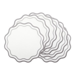 REGALWOVEN Placemats Set of 6 Leather Placemats for Kitchen Dining Table Decor Washable Table Placemats Wipeable Table Mat - 1 of 4