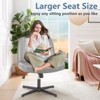 Sevobal Task And Office Chairs Cross-Legged Chair, No Wheels Armless Swivel Home Office Chair, Sponge Back Cushion, Gray, 25.5"*25.9"*35" - 4 of 4