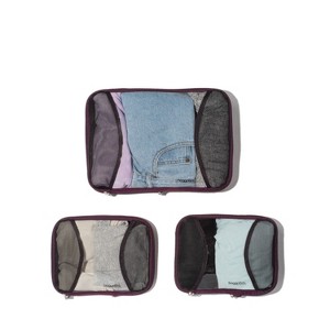 baggallini 2 Medium / 1 Large Compression Packing Cubes Travel Set - 1 of 4