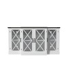 HDZNVF Farmhouse TV Stand wih Storage, 63 inch Entertainment Center, Wooden Media TV Console with Height Adjustable Shelves, White - 2 of 4