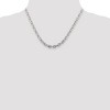 Black Bow Jewelry 5.4mm Sterling Silver Solid Beveled Oval Cable Chain Necklace - 2 of 4