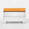 Bacati - Mix n Match Chevron/Dots Long Crib Rail Guard Cover Orange/Gray - 2 of 4