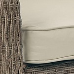 gray rattan + apricot cushion