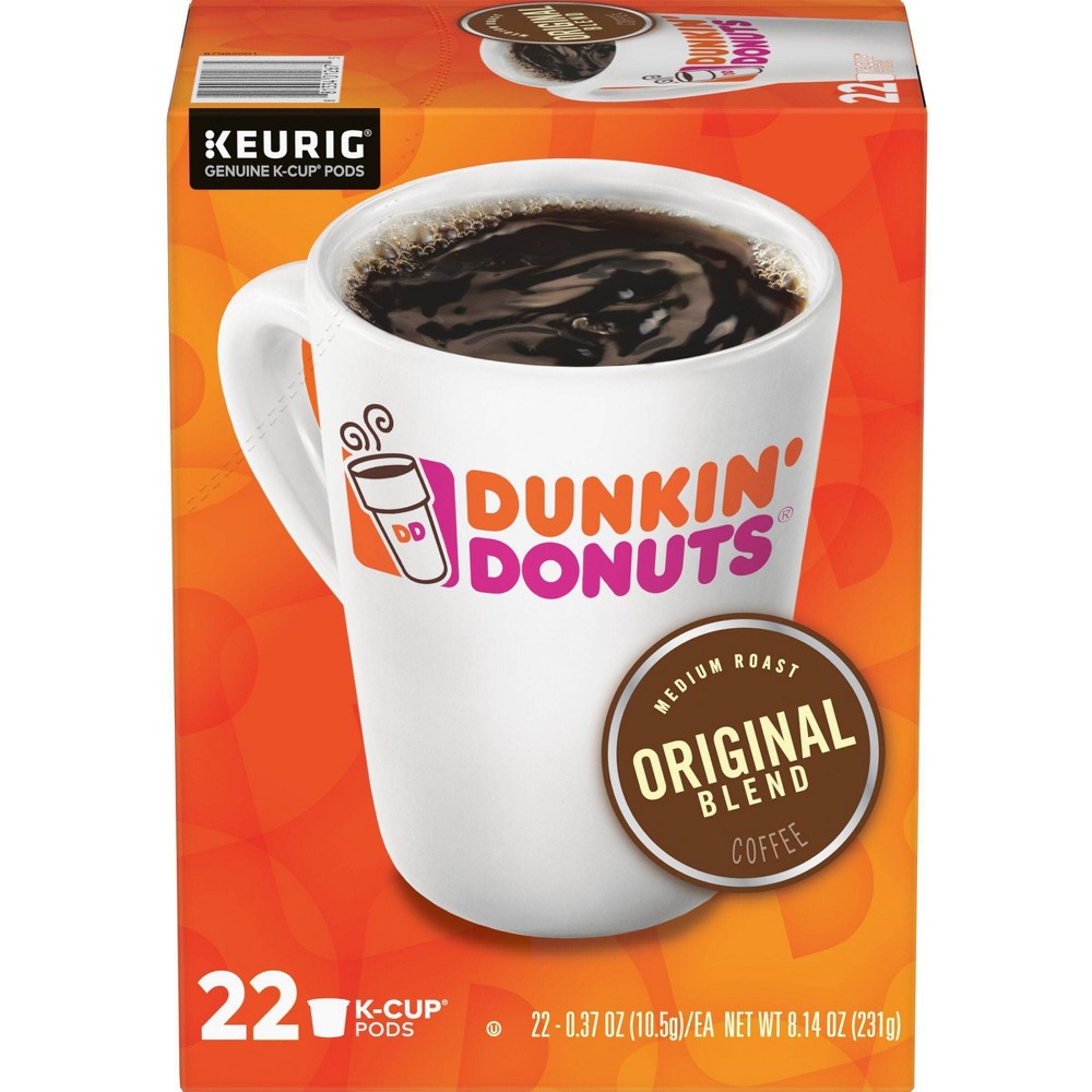 Dunkin' Donuts - Original Blend Coffee Medium Roast Coffee Pods, 22 Pack