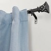 Lumi Home Furnishings 66"x120" Decorative Drapery Single Rod Set with Square Cage finials Gunmetal - 2 of 4