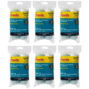 Genuine Purdy 6 Sets of Parrot Jumbo Mini 4-1/2" x 1/4" Nap 2 Pack Roller Covers 140624040-6PK - 1 of 3