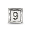Black Bow Jewelry Triangle Block, Number 9 Sterling Silver Bead Charm - 3 of 4