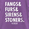 Girl's Wednesday Fangs & Furs & Sirens & Stoners T-Shirt - 2 of 4