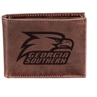 Evergreen NCAA Georgia State Panthers Brown Leather Bifold Wallet Officially Licensed with Gift Box