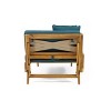 Serene Outdoor Acacia Wood Expandable Daybed with Cushions Teak/Dark Teal - Christopher Knight Home - 4 of 4