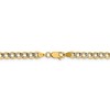 Black Bow Jewelry 4.25mm 14k Yellow Gold & Rhodium Hollow Pave Curb Chain Bracelet - 3 of 4