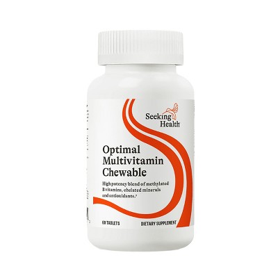 Seeking Health Optimal Multivitamin Chewable, Active B Vitamins with B12 and L-5-MTHF, Daily Vitamin for Men and Women (60 Tablets)