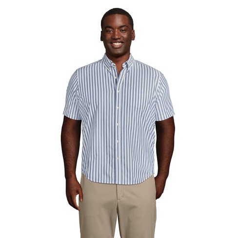 Lands' End Men's Big And Tall Traditional Fit Short Sleeve Essential ...