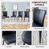 Lyngins Modern PU Dining Chair Set of 4, Armless Chair with Metal Leg, Versatile Kitchen Chair & Living Room Chair, Upholstered Dinner Chair - 4 of 4