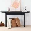 60" Modern Console Table Oval Console Table With Solid Wood Arched Legs Narrow Entryway Table-Tanpinhause - 2 of 4